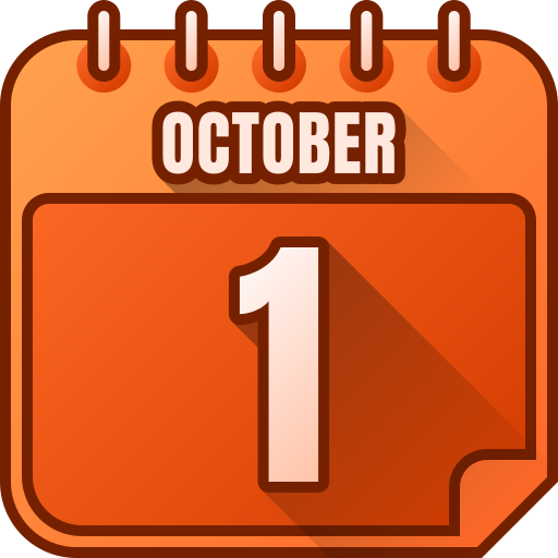 1 października Generic gradient lineal-color ikona