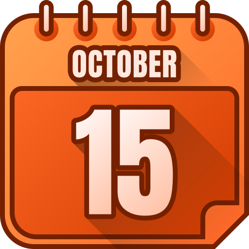 October 15 Generic gradient lineal-color icon