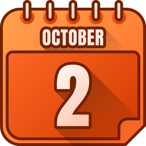 2 ottobre Generic gradient lineal-color icona
