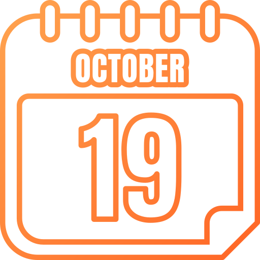 October 19 Generic gradient outline icon