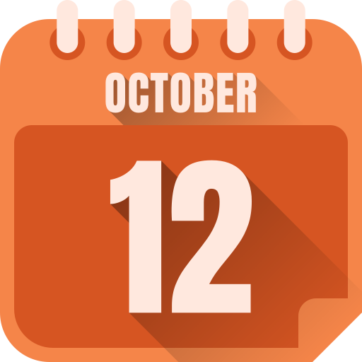 12. oktober Generic gradient fill icon