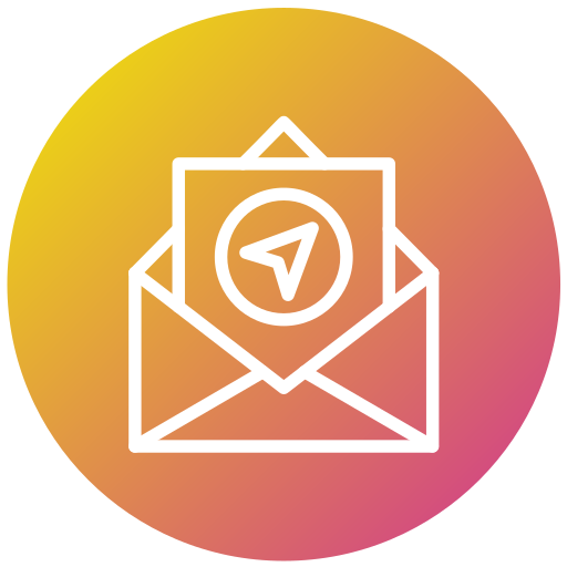 verzend mail Generic gradient fill icoon