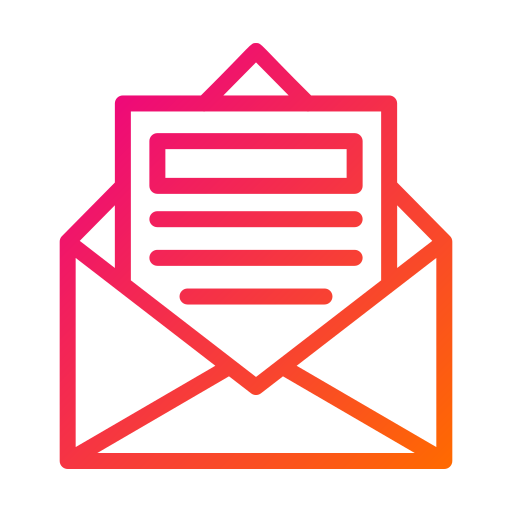 Open email Generic gradient outline icon