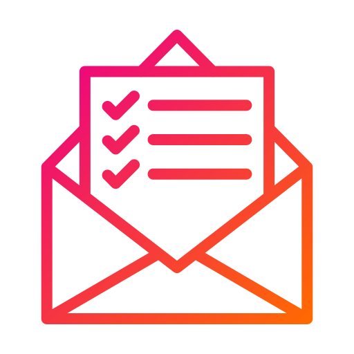 Mail list Generic gradient outline icon
