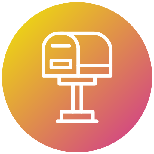 brievenbus Generic gradient fill icoon