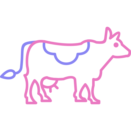 vaca Generic color outline icono