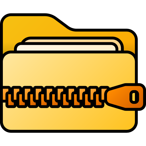 zip folder Generic color lineal-color icoon