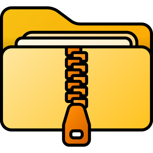 Zip folder Generic color lineal-color icon
