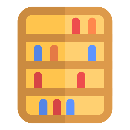 Bookcase Generic color fill icon
