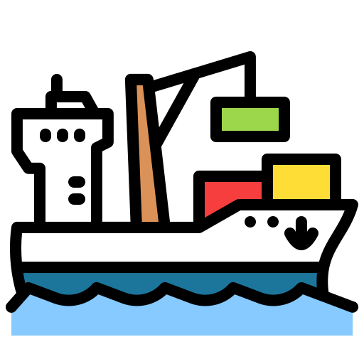 Container ship Generic color lineal-color icon