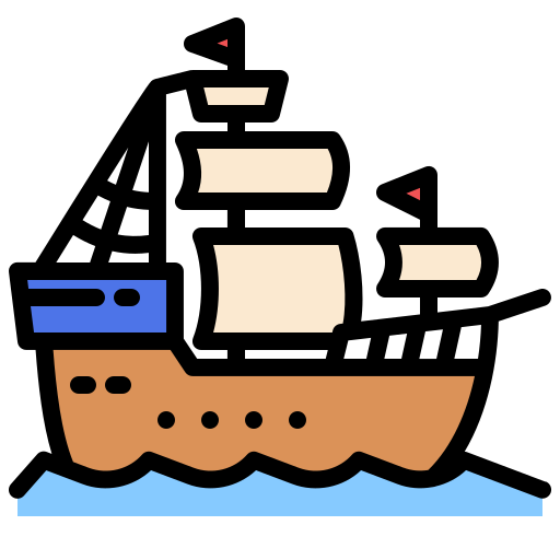 Galleon Generic color lineal-color icon