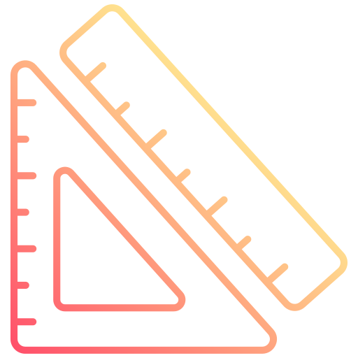 Set square Generic gradient outline icon