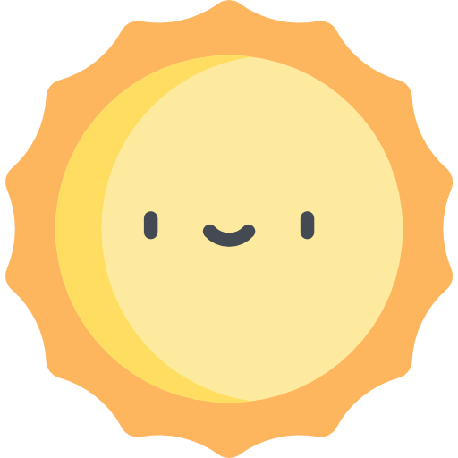 Sun Kawaii Flat icon