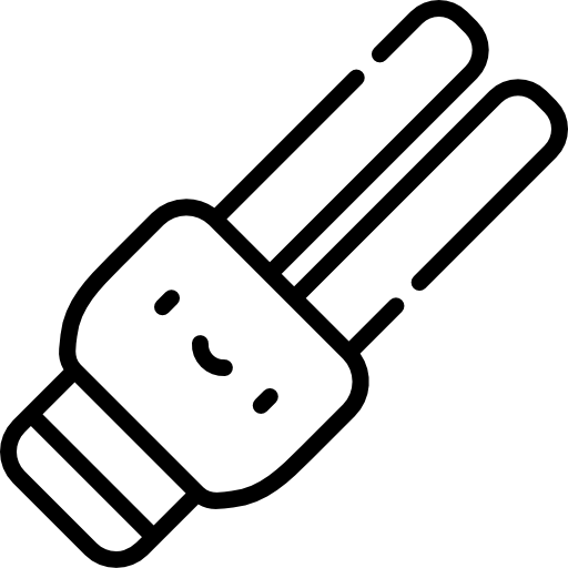 lampadina Kawaii Lineal icona