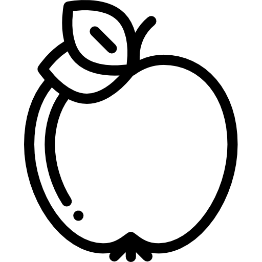 яблоко Detailed Rounded Lineal иконка