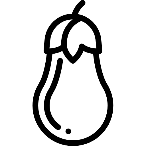 Баклажан Detailed Rounded Lineal иконка
