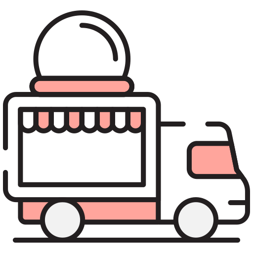 Ice cream truck Generic color lineal-color icon