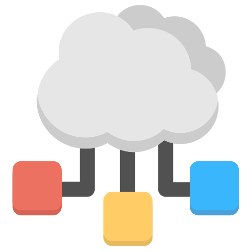cloud-netwerk Generic color fill icoon
