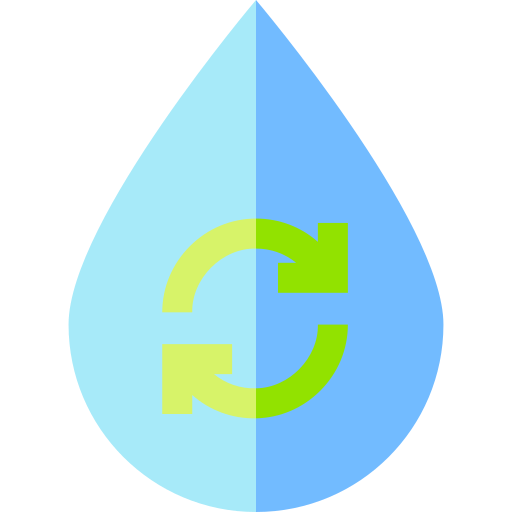 water recyclen Basic Straight Flat icoon