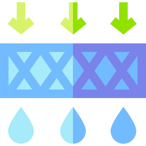 Nanofiltration Basic Straight Flat icon