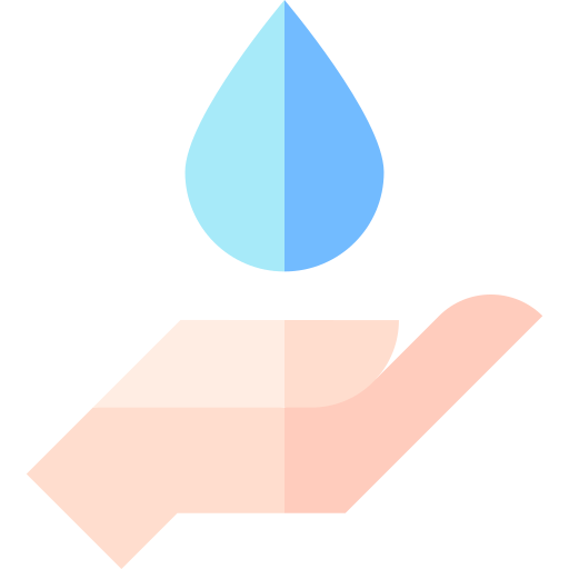 oszczędzaj wodę Basic Straight Flat ikona