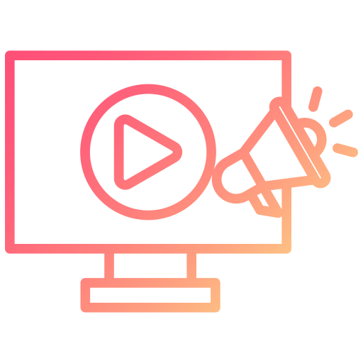 Video marketing Generic gradient outline icon