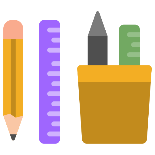 crayon et règle Generic color fill Icône