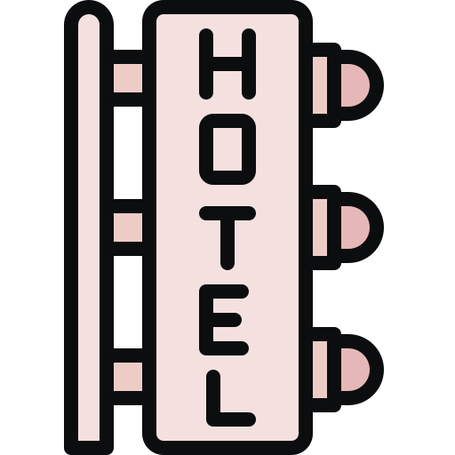 señal de hotel Generic color lineal-color icono