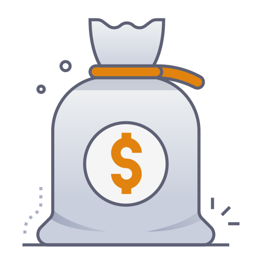 torba z pieniędzmi Generic gradient lineal-color ikona