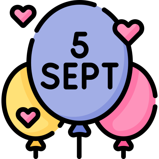 5 września Special Lineal color ikona