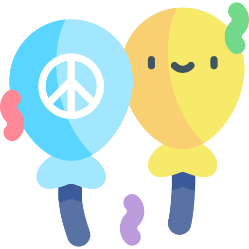 ballonnen Kawaii Flat icoon