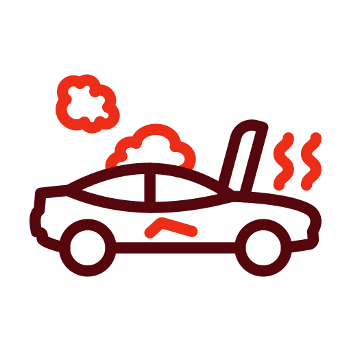 Broken car Generic color outline icon