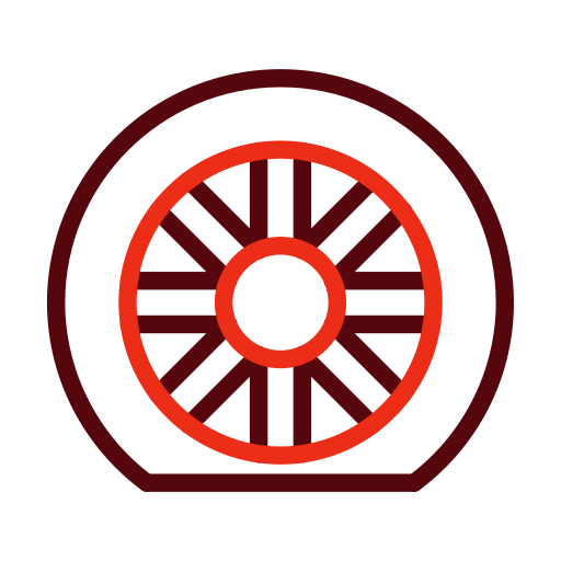 Flat tire Generic color outline icon