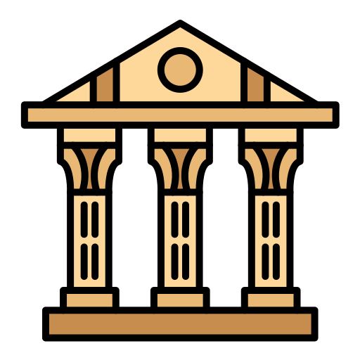 griekse tempel Generic color lineal-color icoon