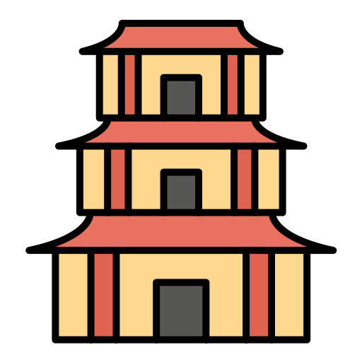Пагода Generic color lineal-color иконка
