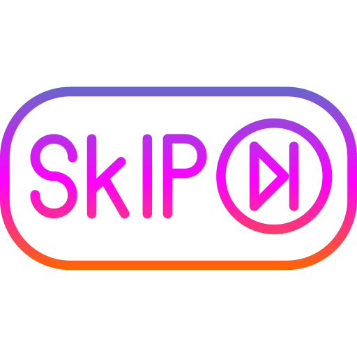 Skip Generic gradient outline icon