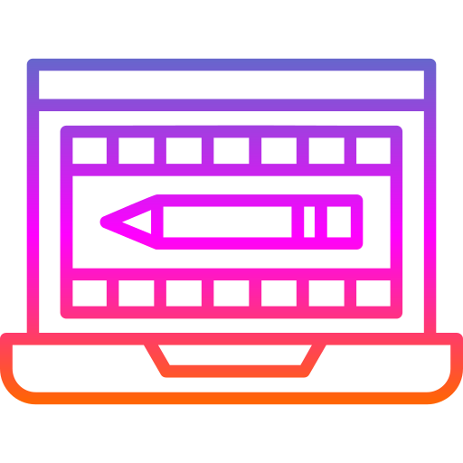 Video editing Generic gradient outline icon