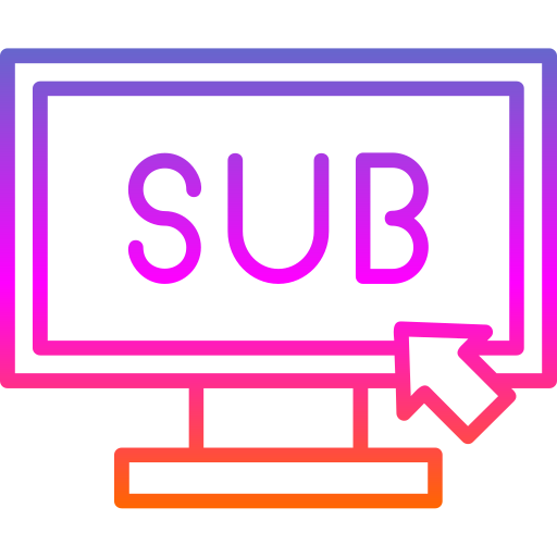 Subscribe Generic gradient outline icon