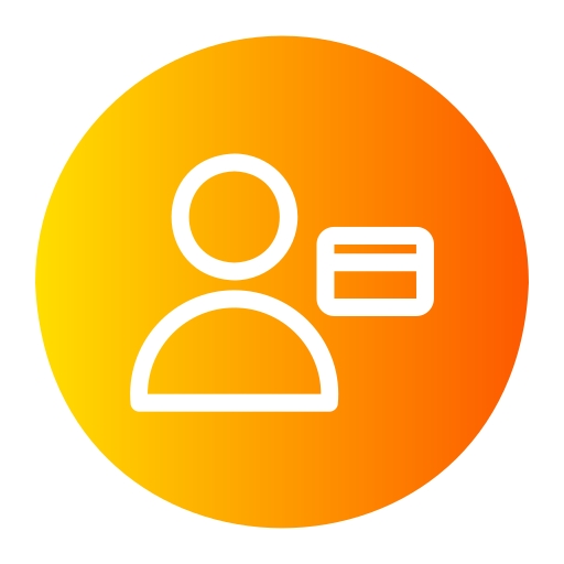 carte d'identité Generic gradient fill Icône