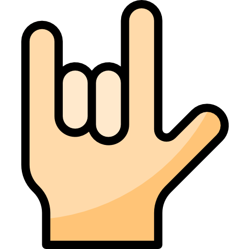langage des signes mynamepong Lineal Color Icône