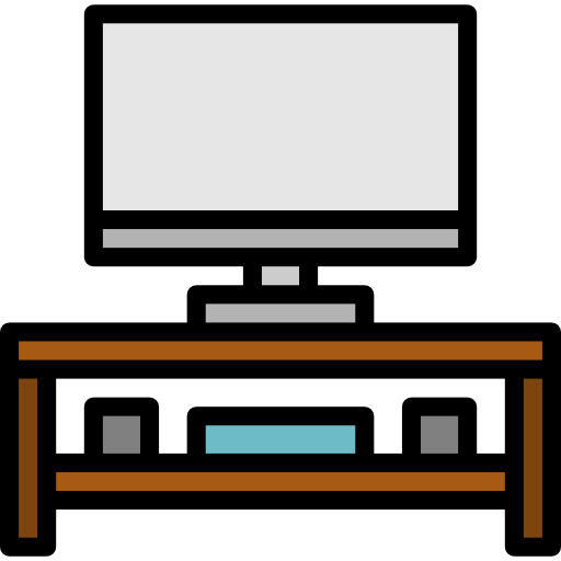 mesa de televisión mynamepong Lineal Color icono
