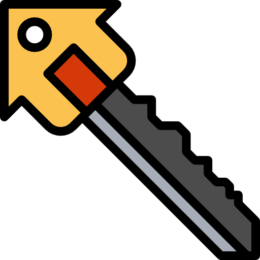 Ключ от дома mynamepong Lineal Color иконка