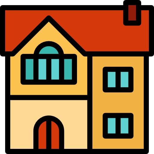 Mansion mynamepong Lineal Color icon