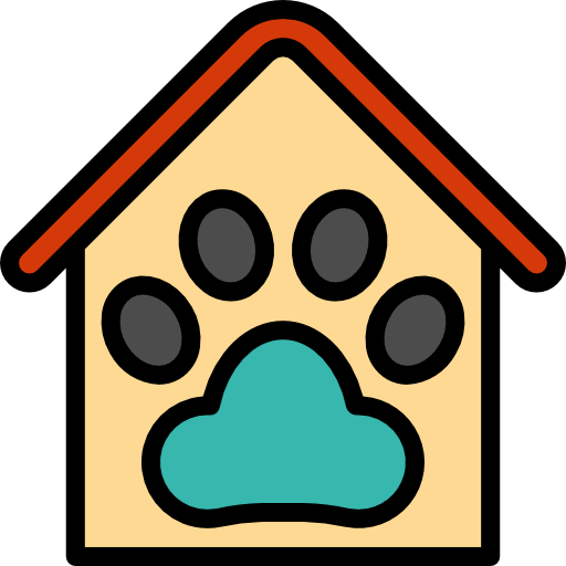 Дом для домашних животных mynamepong Lineal Color иконка