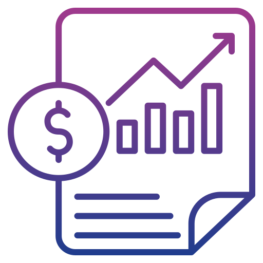 relatório de vendas Generic gradient outline Ícone