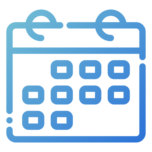 calendario Generic gradient outline icona