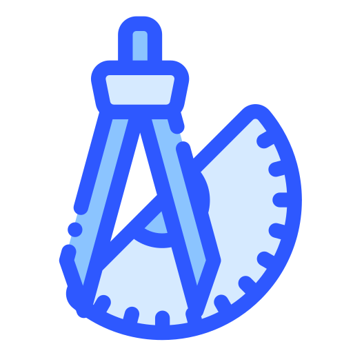 Protractor Generic color lineal-color icon