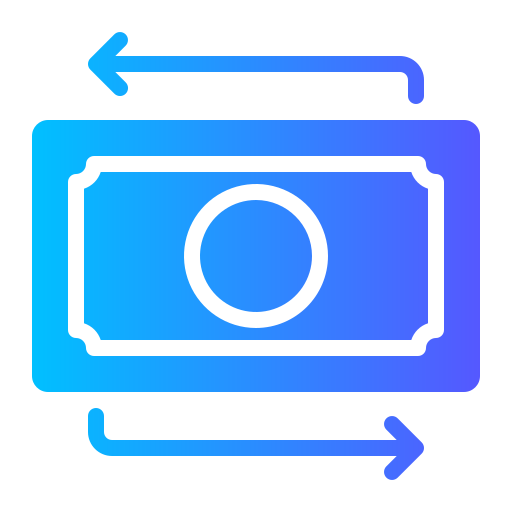 przepływ środków pieniężnych Generic gradient fill ikona