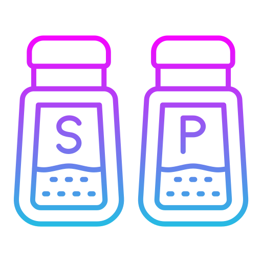 zout en peper Generic gradient outline icoon