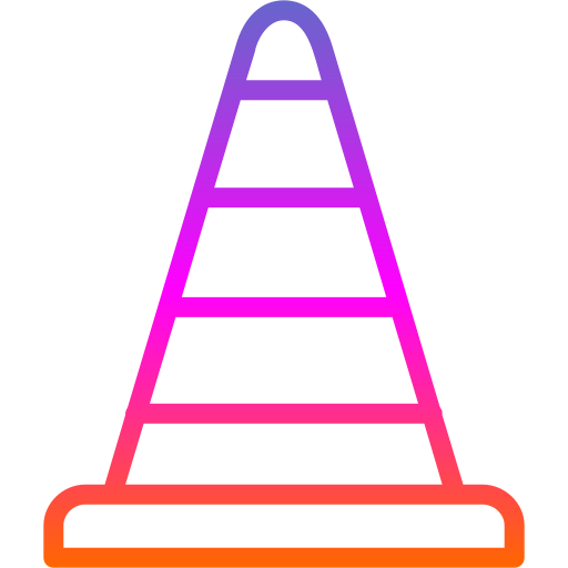 Дорожный конус Generic gradient outline иконка